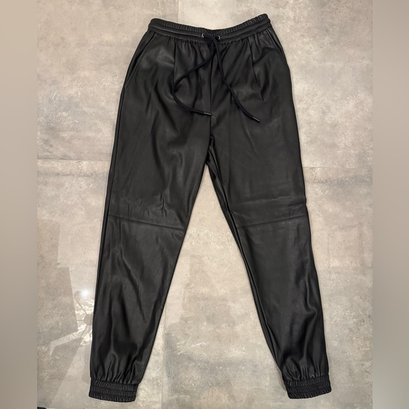 Zara Faux Leather Joggers | XS - Picture 2 of 6